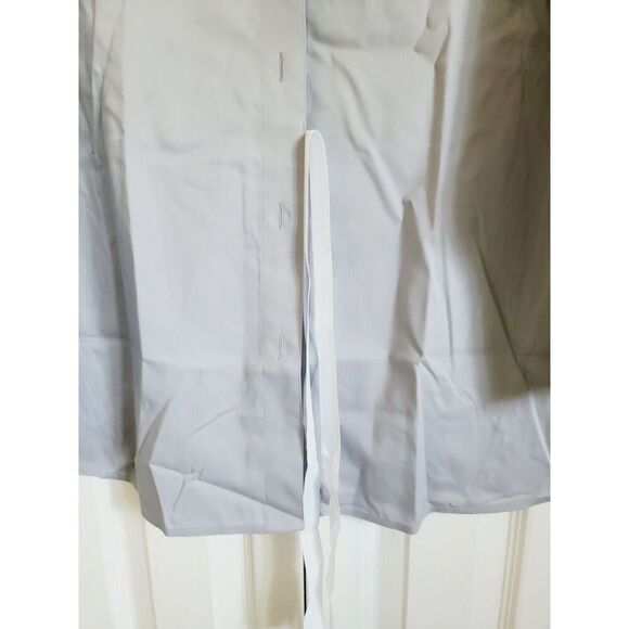 Foxcroft NYC XL Women’s Long Sleeve Easy Care Solid Poplin Blouse SilverGray NWT - Picture 3 of 10